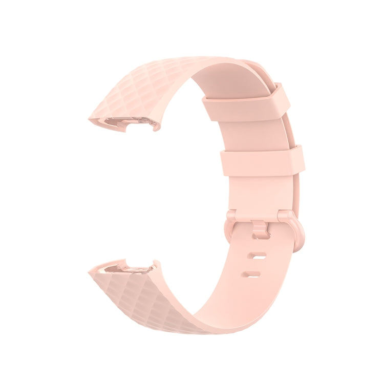 Color Buckle TPU Wrist Strap Watch Band for Fitbit Charge 4 / Charge 3 / Charge 3 SE, Size: L(Light Pink) - Watch Bands by buy2fix | Online Shopping UK | buy2fix