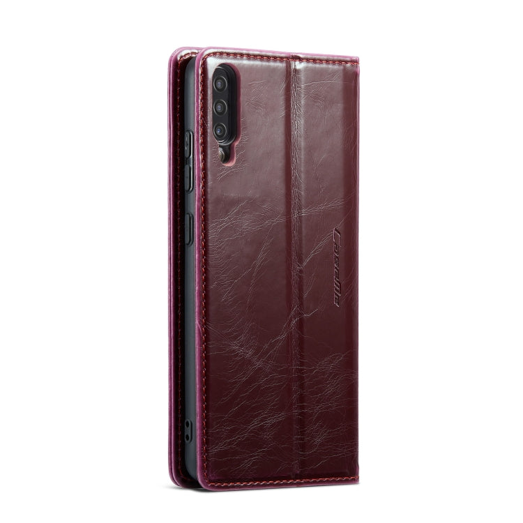 For Samsung Galaxy A30s／A50s／A50 CaseMe 003 Crazy Horse Texture Leather Phone Case(Wine Red) - Galaxy Phone Cases by CaseMe | Online Shopping UK | buy2fix