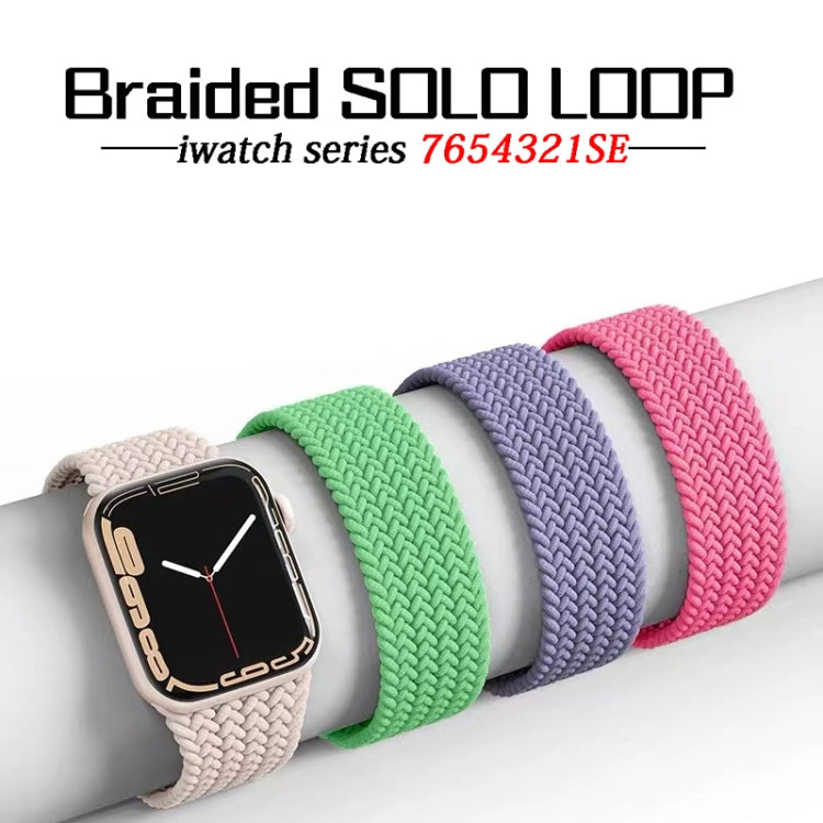 Nylon Single-turn Braided Watch Band For Apple Watch Ultra 49mm / Series 8&7 45mm / SE 2&6&SE&5&4 44mm / 3&2&1 42mm, Length:135mm(Space Grey) - Watch Bands by buy2fix | Online Shopping UK | buy2fix