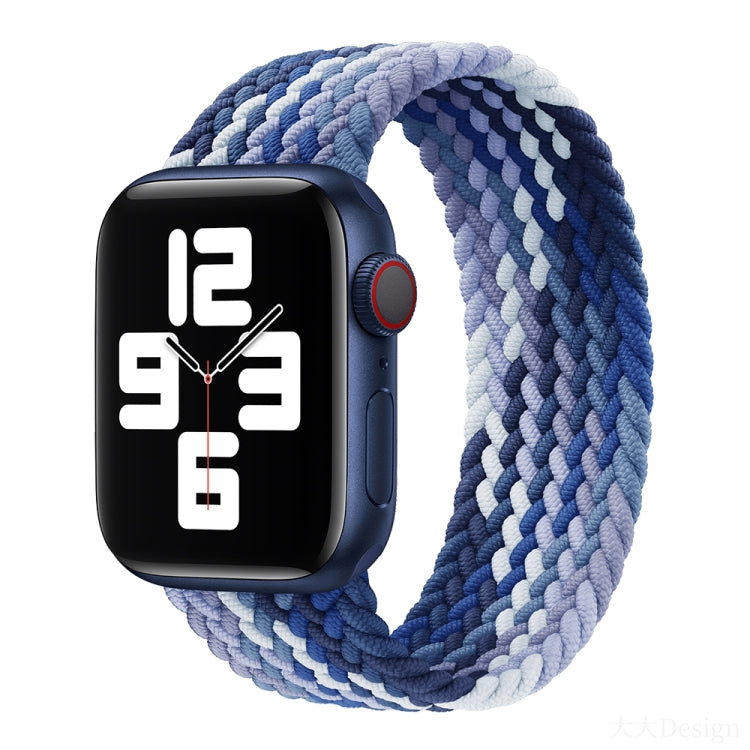 Nylon Single-turn Braided Watch Band For Apple Watch Ultra 49mm&Watch Ultra 2 49mm / Series 9&8&7 45mm / SE 3&SE 2&6&SE&5&4 44mm / 3&2&1 42mm, Length:155mm(Blueberry) - Watch Bands by HAWEEL | Online Shopping UK | buy2fix