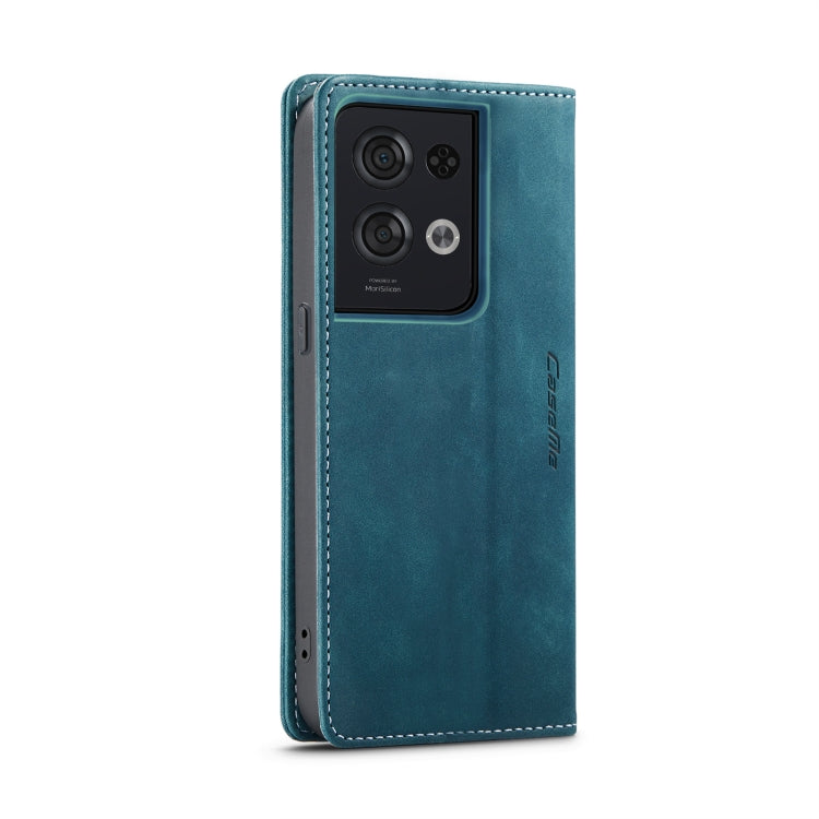 For OPPO Reno8 Pro 5G Global CaseMe 013 Multifunctional Horizontal Flip Leather Phone Case(Blue) - OPPO Cases by CaseMe | Online Shopping UK | buy2fix