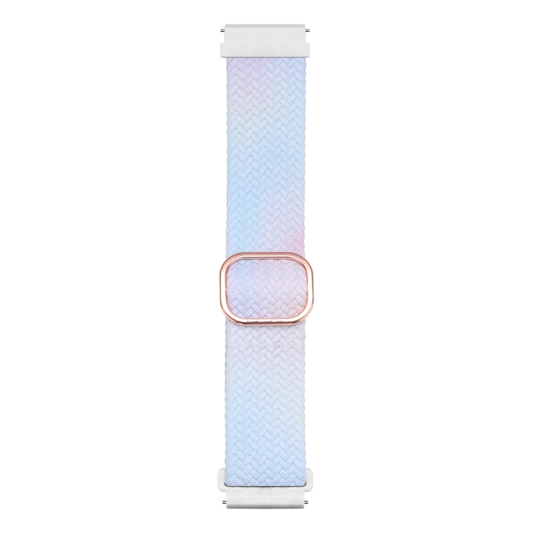 22mm Universal Weave Gradient Color Watch Band(Blue Pink) - Watch Bands by buy2fix | Online Shopping UK | buy2fix