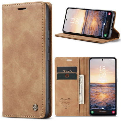 For Samsung Galaxy A54 CaseMe 013 Multifunctional Horizontal Flip Leather Phone Case(Brown) - Galaxy Phone Cases by CaseMe | Online Shopping UK | buy2fix