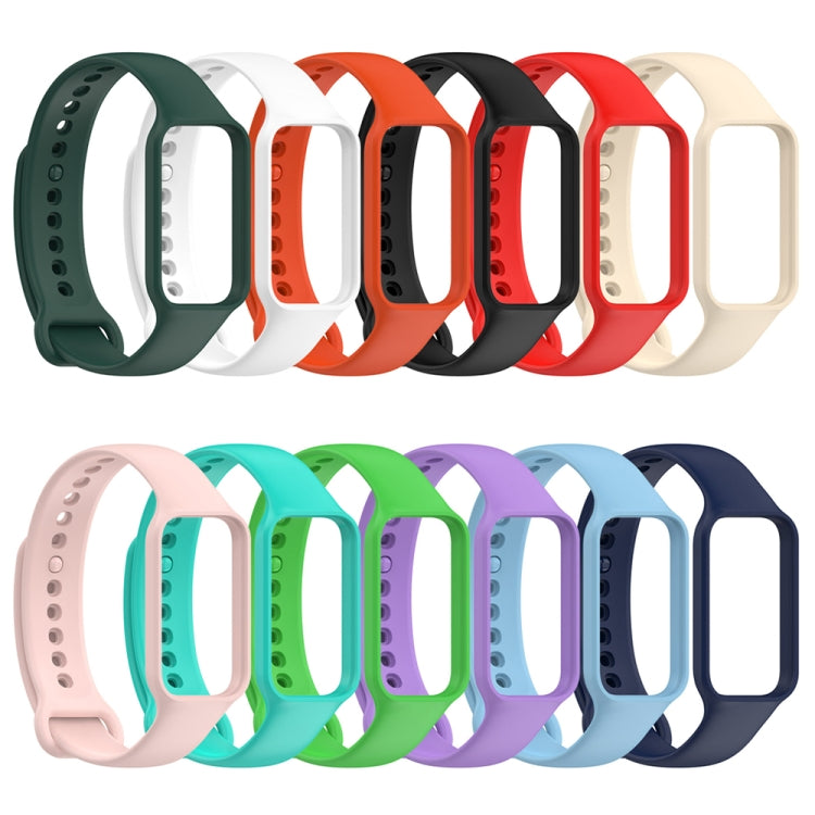 For Redmi Band 2 Solid Color Silicone Integrated Watch Band(Purple) - Watch Bands by buy2fix | Online Shopping UK | buy2fix