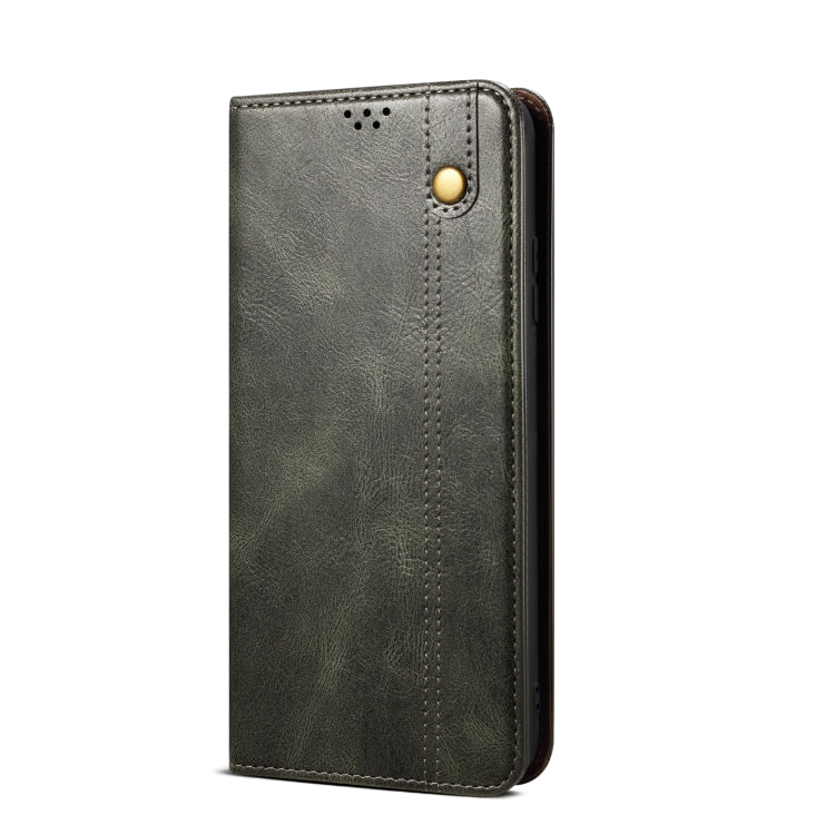 For OnePlus 11 Oil Wax Crazy Horse Texture Leather Phone Case(Green) - OnePlus Cases by buy2fix | Online Shopping UK | buy2fix