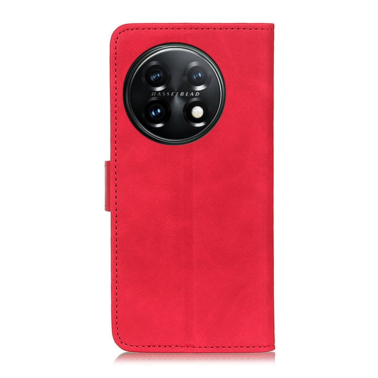 For OnePlus 11 5G KHAZNEH Retro Texture Flip Leather Phone Case(Red) - OnePlus Cases by buy2fix | Online Shopping UK | buy2fix