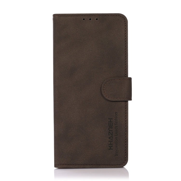 For OnePlus 11 5G KHAZNEH Matte Texture Leather Phone Case(Brown) - OnePlus Cases by buy2fix | Online Shopping UK | buy2fix