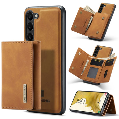 For Samsung Galaxy S23 5G DG.MING M1 Series 3-Fold Multi Card Wallet  Phone Case(Brown) - Galaxy S23 5G Cases by DG.MING | Online Shopping UK | buy2fix