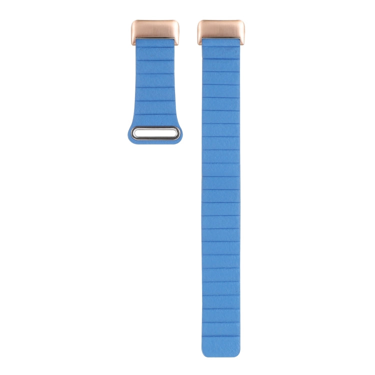 For Fitbit Charge 5 Magnetic Loop Leather Watch Band(Cape Cod Blue) - Watch Bands by buy2fix | Online Shopping UK | buy2fix