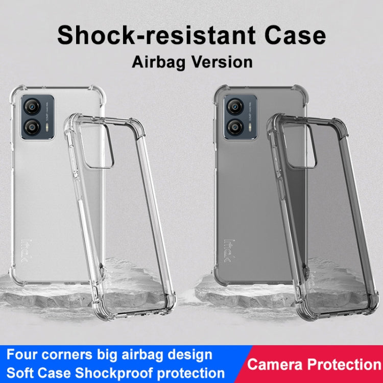 For Motorola Moto G53 5G imak Shockproof Airbag TPU Phone Case(Transparent Black) - Motorola Cases by imak | Online Shopping UK | buy2fix