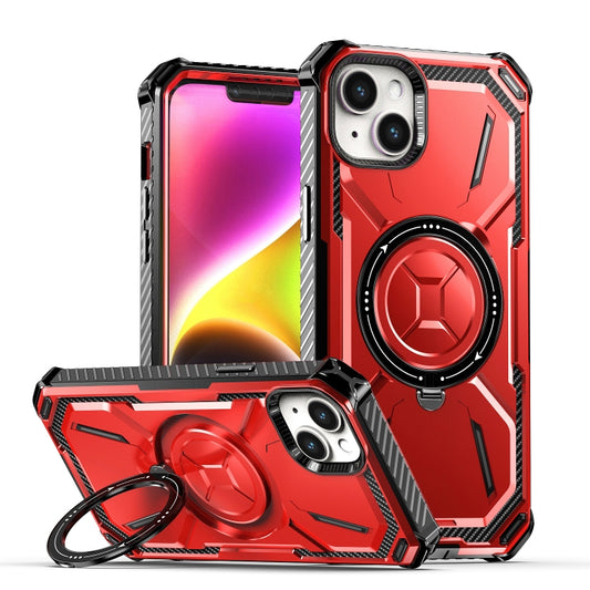 For iPhone 14 Plus Armor Series Holder Phone Case(Red) - iPhone 14 Plus Cases by buy2fix | Online Shopping UK | buy2fix