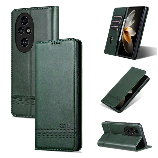 For Honor 200 Pro AZNS Magnetic Calf Texture Flip Leather Phone Case(Dark Green) - Honor Cases by AZNS | Online Shopping UK | buy2fix