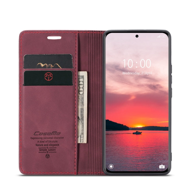 For Xiaomi 13 Pro CaseMe 013 Multifunctional Horizontal Flip Leather Phone Case(Wine Red) - Xiaomi Cases by CaseMe | Online Shopping UK | buy2fix