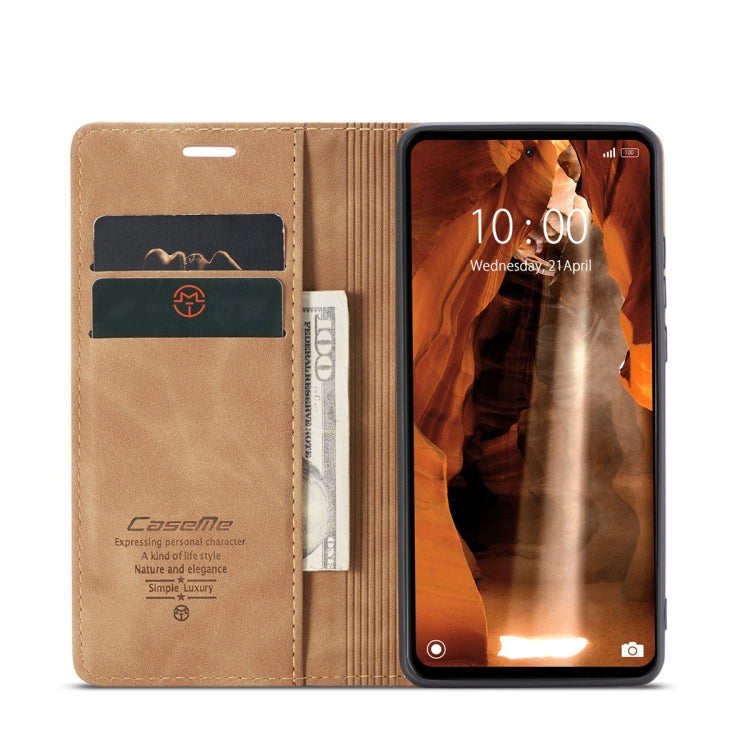 For Xiaomi Redmi 11A / 12C CaseMe 013 Multifunctional Horizontal Flip Leather Phone Case(Brown) - Xiaomi Cases by CaseMe | Online Shopping UK | buy2fix