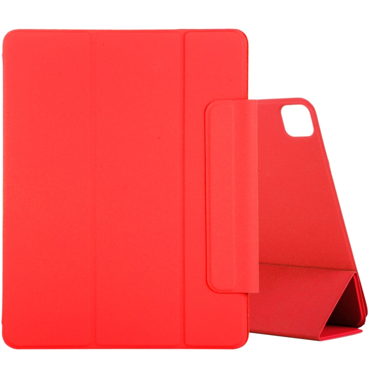 For iPad Air 13 2024 / Pro 12.9 2020 Active Buckle Magnetic PU Leather Tablet Case With Holder & Sleep / Wake-up Function(Red) - iPad Pro 12.9 (2020) Cases by buy2fix | Online Shopping UK | buy2fix