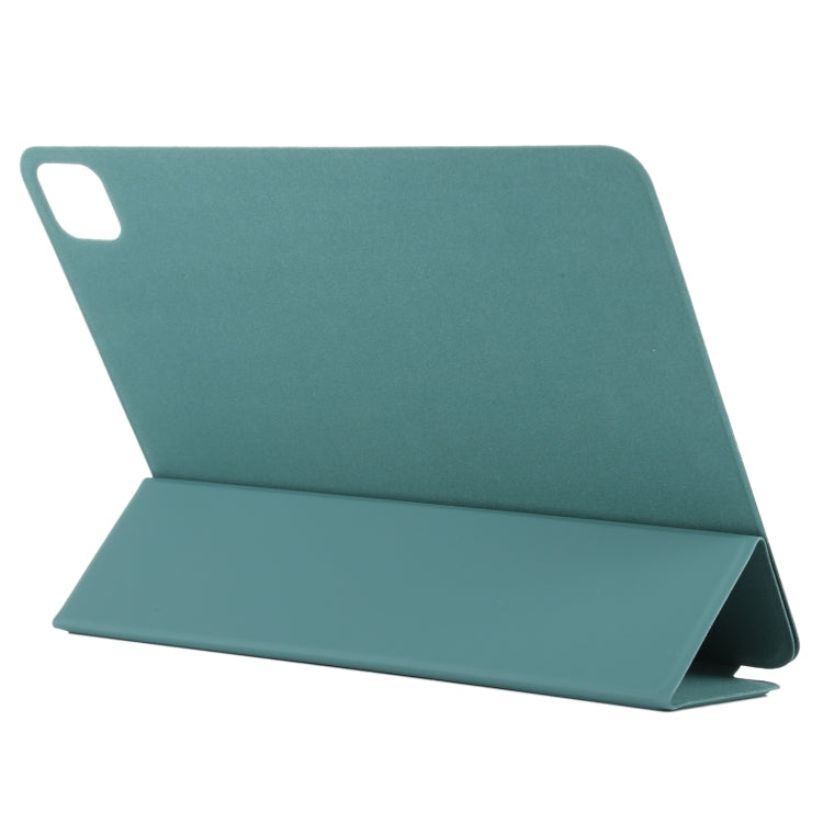 For iPad Air 13 2024 / Pro 12.9 2020 Non-buckle Double-sided Magnetic Flip Leather Tablet Case With Holder & Sleep / Wake-up Function(Green) - iPad Pro 12.9 (2020) Cases by buy2fix | Online Shopping UK | buy2fix