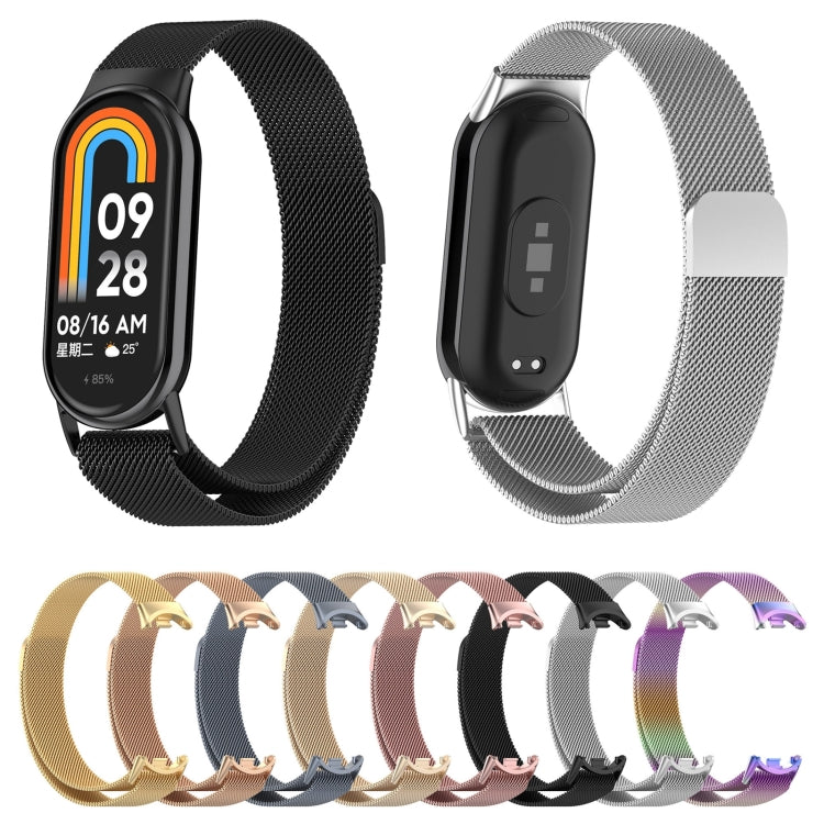 For Xiaomi Mi Band 8 Milanese Metal Watch Band(Champagne Color) - Watch Bands by buy2fix | Online Shopping UK | buy2fix