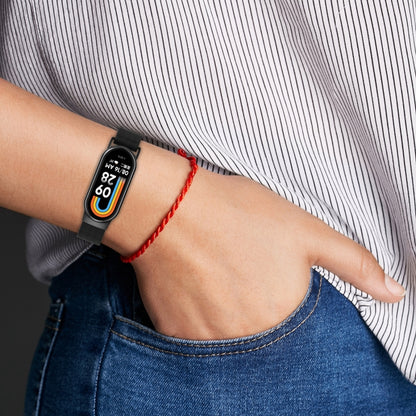 For Xiaomi Mi Band 8 Milanese Metal Watch Band(Space Grey) - Watch Bands by buy2fix | Online Shopping UK | buy2fix