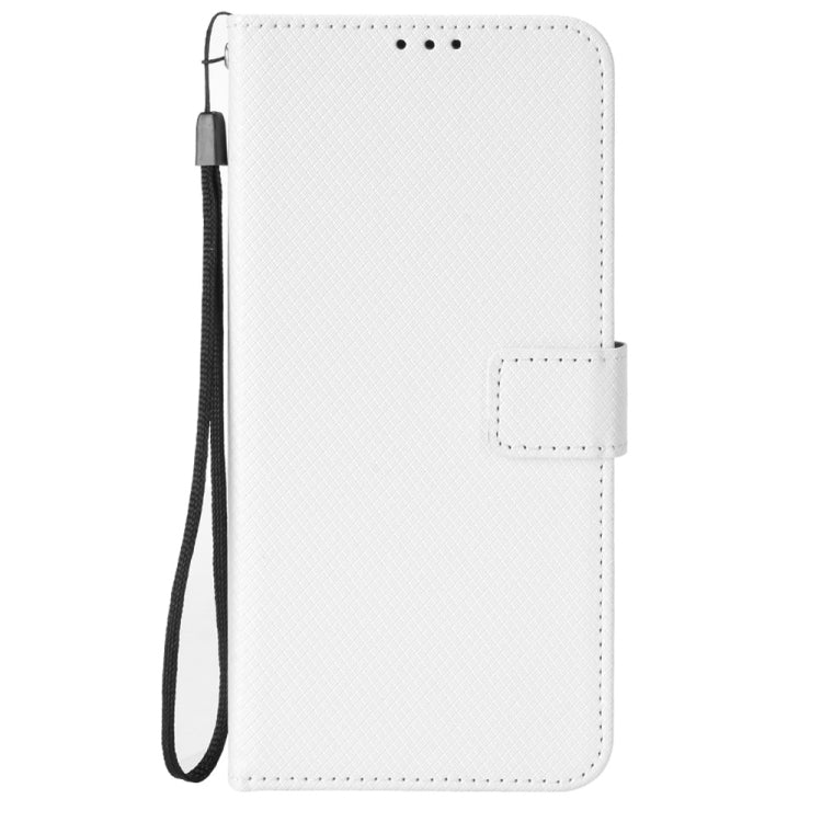 For Blackview A85 Diamond Texture Leather Phone Case(White) - More Brand by buy2fix | Online Shopping UK | buy2fix