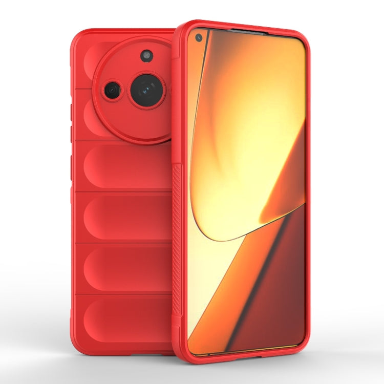 For Realme 11 5G Magic Shield TPU + Flannel Phone Case(Red) - Realme Cases by buy2fix | Online Shopping UK | buy2fix