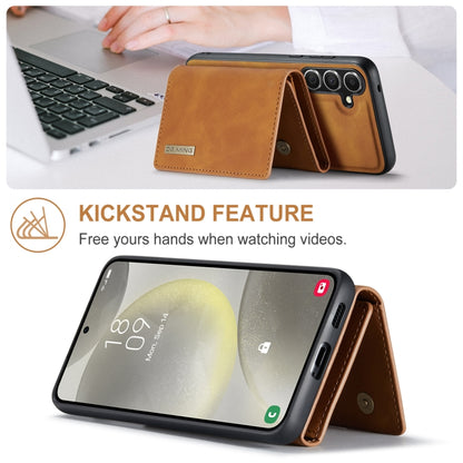 For Samsung Galaxy S24+ 5G DG.MING M1 Series 3-Fold Multi Card Wallet + Magnetic Phone Case(Brown) - Galaxy S24+ 5G Cases by DG.MING | Online Shopping UK | buy2fix