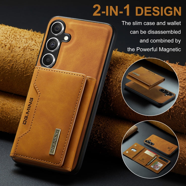 For Samsung Galaxy S24+ 5G DG.MING M2 Series 3-Fold Multi Card Bag + Magnetic Phone Case(Brown) - Galaxy S24+ 5G Cases by DG.MING | Online Shopping UK | buy2fix