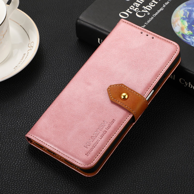 For Xiaomi Redmi Note 13 Pro 4G / POCO M6 Pro KHAZNEH Cowhide Texture Flip Leather Phone Case(Rose Gold) - Note 13 Pro Cases by buy2fix | Online Shopping UK | buy2fix