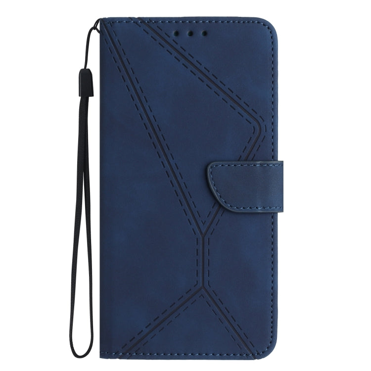 For Motorola Moto G Power 5G 2024 Stitching Embossed Leather Phone Case(Blue) - Motorola Cases by buy2fix | Online Shopping UK | buy2fix