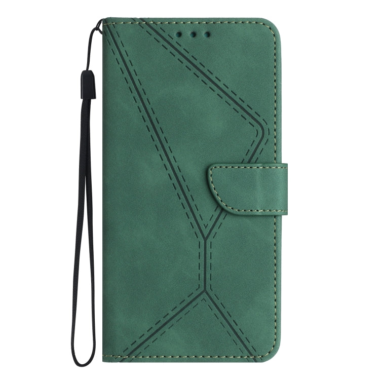 For Motorola Moto G Play 5G 2024 Stitching Embossed Leather Phone Case(Green) - Motorola Cases by buy2fix | Online Shopping UK | buy2fix