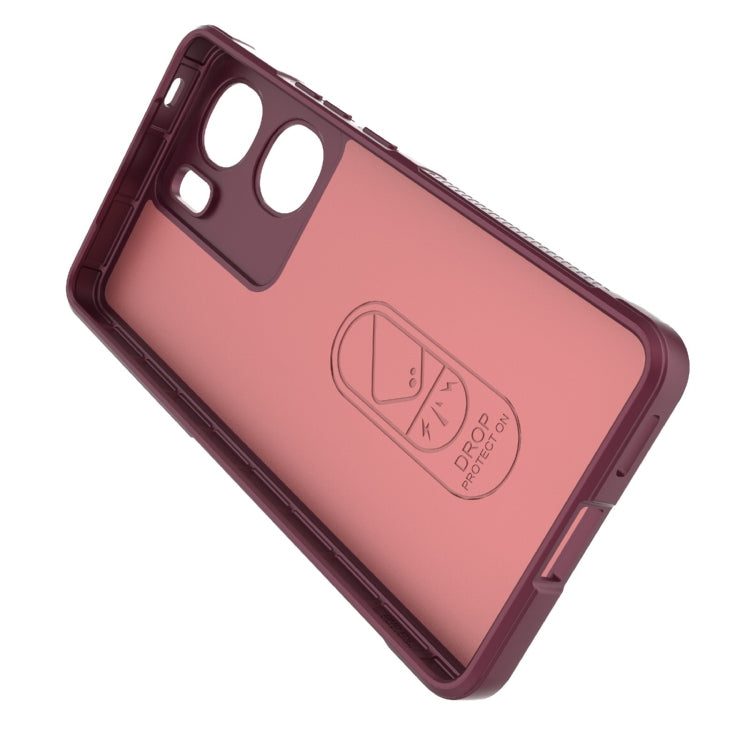 For vivo iQOO Neo9 Magic Shield TPU + Flannel Phone Case(Red) - iQOO Neo9 Cases by buy2fix | Online Shopping UK | buy2fix