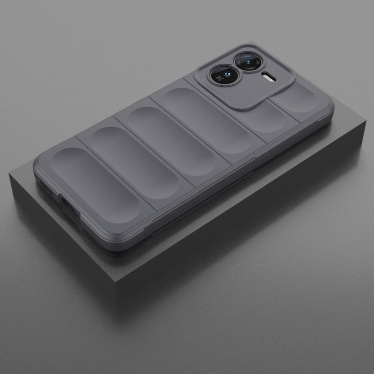 For vivo iQOO Z9 5G Magic Shield TPU + Flannel Phone Case(Dark Grey) - vivo Cases by buy2fix | Online Shopping UK | buy2fix