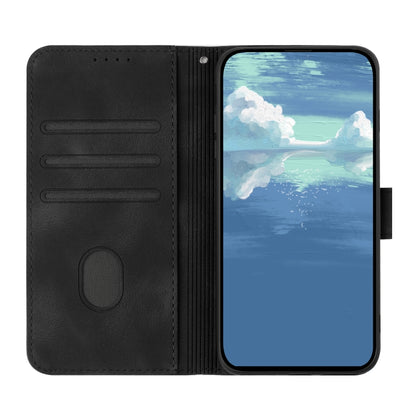 For Xiaomi Redmi K70 Line Pattern Skin Feel Leather Phone Case(Black) - K70 Cases by buy2fix | Online Shopping UK | buy2fix