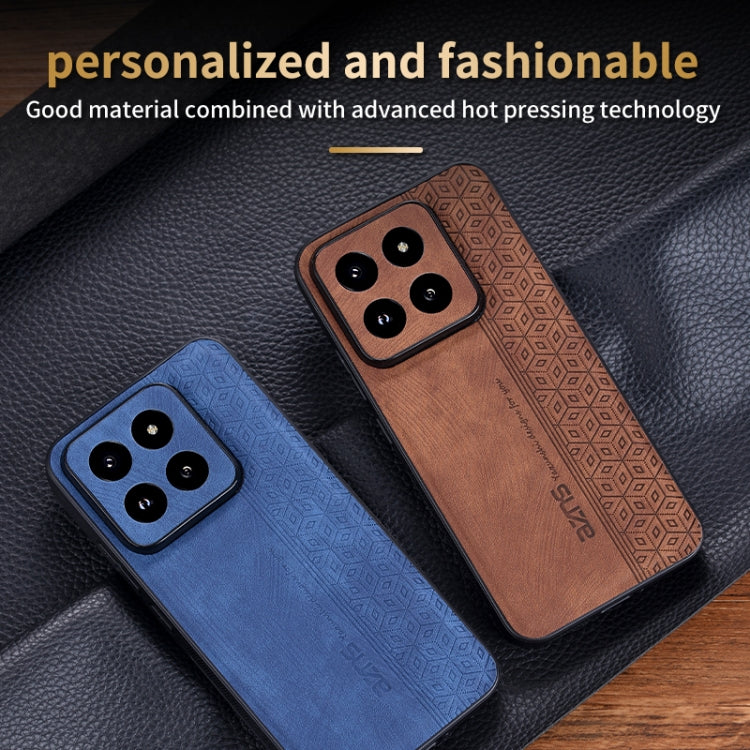 For Xiaomi 14 Pro AZNS 3D Embossed Skin Feel Phone Case(Brown) - 14 Pro Cases by AZNS | Online Shopping UK | buy2fix