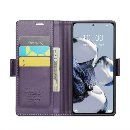 For Xiaomi 12T /12T Pro/Redmi K50 Ultra CaseMe 023 Butterfly Buckle Litchi Texture RFID Anti-theft Leather Phone Case(Pearly Purple) - Xiaomi Cases by CaseMe | Online Shopping UK | buy2fix