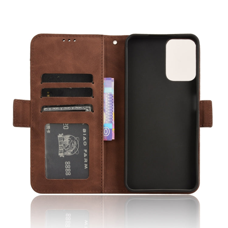 For Motorola Moto G Power 5G 2024 Skin Feel Calf Texture Card Slots Leather Phone Case(Brown) - Motorola Cases by buy2fix | Online Shopping UK | buy2fix