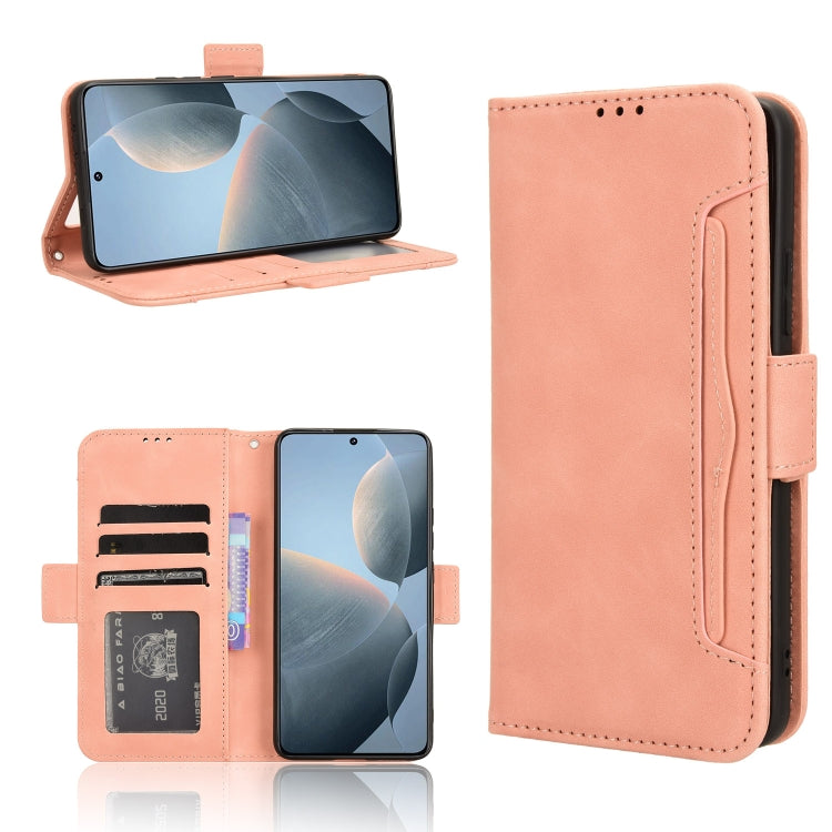 For Xiaomi Redmi K70 / K70 Pro 5G Skin Feel Calf Texture Card Slots Leather Phone Case(Pink) - K70 Pro Cases by buy2fix | Online Shopping UK | buy2fix