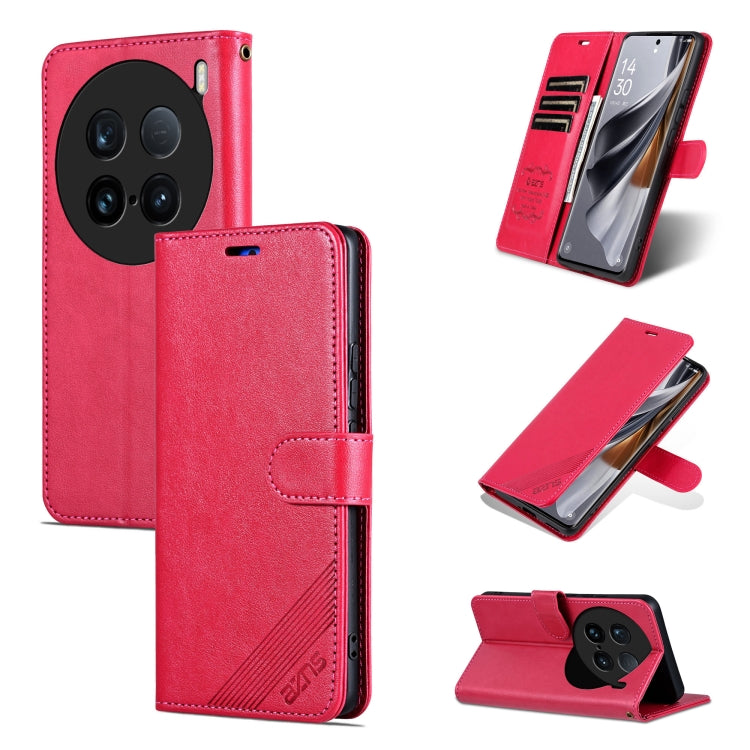 For vivo X100 Ultra AZNS Sheepskin Texture Flip Leather Phone Case(Red) - vivo Cases by AZNS | Online Shopping UK | buy2fix