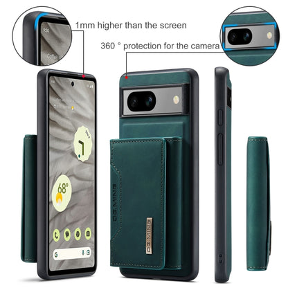 For Google Pixel 7A DG.MING M2 Series 3-Fold Multi Card Bag + Magnetic Phone Case(Green) - Google Cases by DG.MING | Online Shopping UK | buy2fix