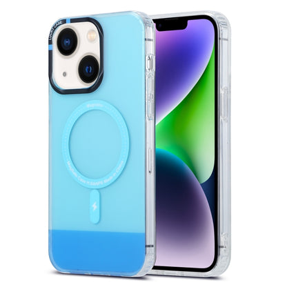 For iPhone 15 Plus PC + TPU IMD MagSafe Magnetic Phone Case(Blue) - iPhone 15 Plus Cases by buy2fix | Online Shopping UK | buy2fix