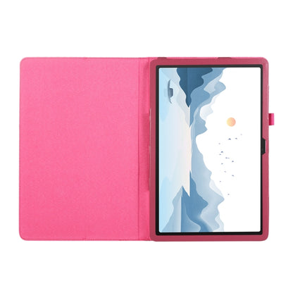 For Lenovo Xiaoxin Pad 11 2024 / M11 Litchi Texture Leather Tablet Case(Rose Red) - Lenovo by buy2fix | Online Shopping UK | buy2fix