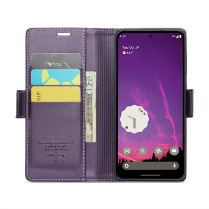 For Google Pixel 9 Pro XL CaseMe 023 Butterfly Buckle Litchi Texture RFID Anti-theft Leather Phone Case(Pearly Purple) - Google Cases by CaseMe | Online Shopping UK | buy2fix