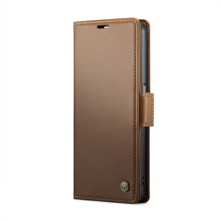 For OPPO A77s CaseMe 023 Butterfly Buckle Litchi Texture RFID Anti-theft Leather Phone Case(Brown) - OPPO Cases by CaseMe | Online Shopping UK | buy2fix