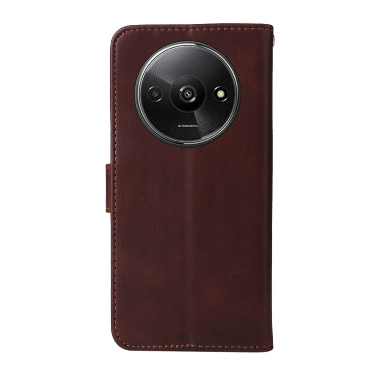 For Xiaomi Redmi A3 Classic Calf Texture Flip Leather Phone Case(Brown) - Xiaomi Cases by buy2fix | Online Shopping UK | buy2fix
