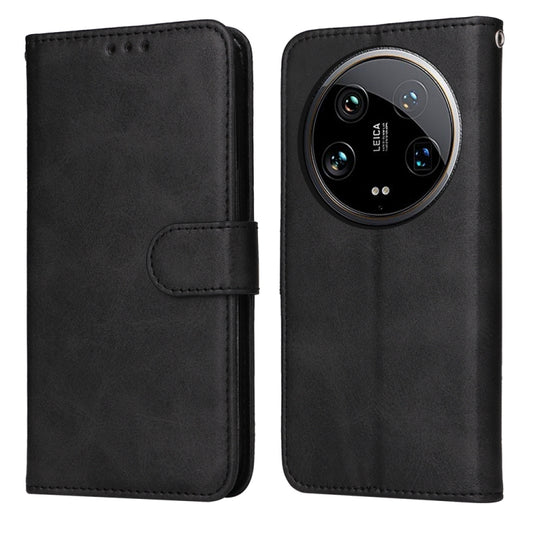 For Xiaomi 14 Ultra Classic Calf Texture Flip Leather Phone Case(Black) - 14 Ultra Cases by buy2fix | Online Shopping UK | buy2fix