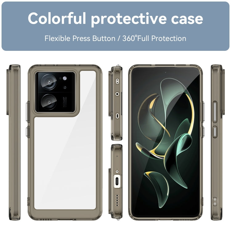 For Xiaomi Redmi K60 Ultra Colorful Series Acrylic Hybrid TPU Phone Case(Transparent Grey) - Redmi K60 Ultra Cases by buy2fix | Online Shopping UK | buy2fix