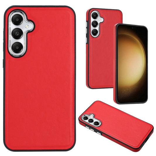 For Samsung Galaxy S24+ 5G Leather Texture Full Coverage Phone Case(Red) - Galaxy S24+ 5G Cases by buy2fix | Online Shopping UK | buy2fix