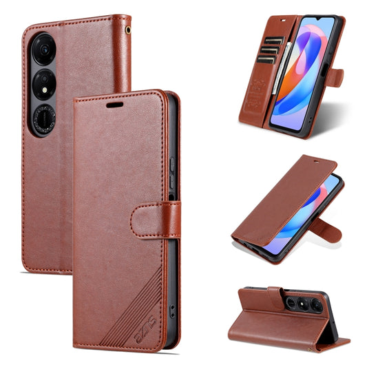 For Honor Play 40 AZNS Sheepskin Texture Flip Leather Phone Case(Brown) - Honor Cases by AZNS | Online Shopping UK | buy2fix