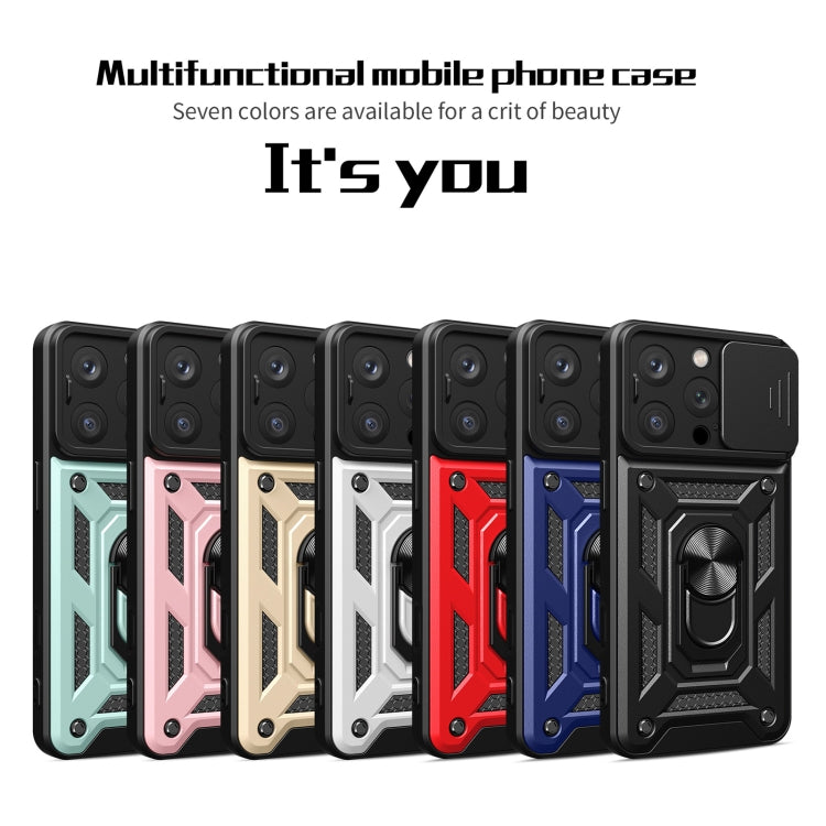 For iPhone 16 Pro Sliding Camera Cover Design TPU+PC Phone Case(Black) - iPhone 16 Pro Cases by buy2fix | Online Shopping UK | buy2fix