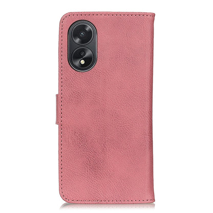 For OPPO A38 4G KHAZNEH Cowhide Texture Flip Leather Phone Case(Pink) - A38 Cases by buy2fix | Online Shopping UK | buy2fix