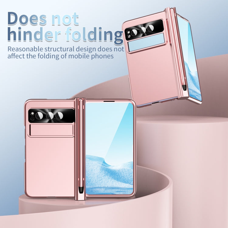 For Google Pixel Fold Integrated Electroplating PC Folding Phone Case(Pink) - Google Cases by buy2fix | Online Shopping UK | buy2fix